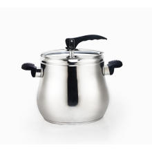 New design 304 stainless steel pressure cooker belly shape  for induction and gas cooker amazon